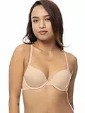 Dorina Damen Push Up BH, Plunge T-Shirt BH, mit Bügel Gepolstert Gemoldete Cups, Michelle, Elfenbein, 75B