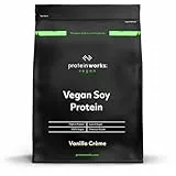 Soja Protein 90 Isolat | Vanillecreme | 100% Vegan, aus nachhaltigen Anbau | Fettarm, ohne Zuckerzusatz | Glutenfrei | THE PROTEIN WORKS | 1kg