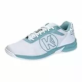 Kempa Unisex Attack Three 2.0 W Game Changer Handballschuhe, Sportschuhe, Turnschuhe, Weiß Aqua, 38 EU