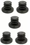 cyclingcolors 5X Lamellenstopfen rundstopfen stopfen möbelgleiter möbelfüße endkappen rund Kunststoff (d = 15-16mm)