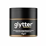 Glytter Glitzerpulver für Getränke (Gold) - essbarer Glitzer für Drinks & Flüssigkeiten, z.B. für Likör, Sekt, Cocktails - trinkbares & geschmacksneutrales Glitzerpuder, Staub