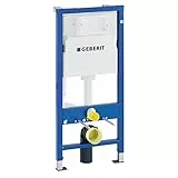 Geberit 458103001 Montage-Element Duofix Basic für Wand-WC, mit Spülkasten UP100 112 cm, Kunststoff, Blau/Weiß