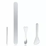 4 Stück Spatel Kosmetik Metall, Universeller Cremespatel, Herzförmig Gebogen Kosmetikspatel für Schmale Flasche, Marmelade, Beauty Lotion, Creme