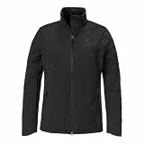 Schöffel Damen Softshell Jk Style Fracon WMS, wind- und wasserabweisende Herbstjacke mit warmer Innenseite, leichte Wanderjacke mit 2-Wege-Stretch, black, 42