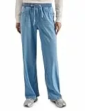 Cecil High Waist Wide Leg Jeans im Loose Fit Light Blue Used wash 2X