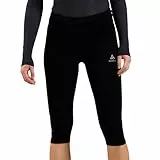Odlo Sport Leggings Damen Essential | Schwarz | Größe M | Laufhose 3/4-| Lauftights Knielang