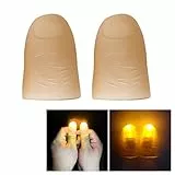 Magische Daumen Lichter, 1 Paar Daumenlampe Gefälschter Finger LED Licht Blinkende Zauberdaumen Lichter LED Trickfinger Kunstoff Blinkende Daumen Bühnen Zauber Requisite Streich Spielzeug