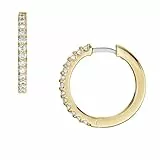 Fossil Creolen-Ohrringe All Stacked Up für Damen Glitz Metall goldfarben, JA7215710
