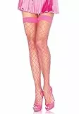 LEG AVENUE 9014 - Grobmaschige Netzstrümpfe, Einheitsgröße (EUR 36-40),Neonrosa