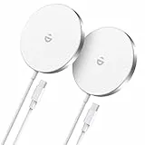 RoRoSkin 2 Pack Mag Safe Ladegerät, 15 W Induktive Ladestation Magnetisch Kabelloses Ladegerät, für iPhone 17 16 15 14 13 12 Pro Max/Air/Plus/Pro Serie