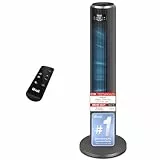 Levoit - Ventilator Leise - Turmventilator mit Kühlung - Tower Fan mit Fernbedienung - Oszillierender Säulenventilator mit Fortschrittlichem Schlafmodus - 5 Geschwindigkeiten 4 Modi 12Std Timer - Grau