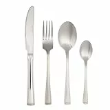 Salter BW02844 Buxton 16-teiliges Besteck-Set, spülmaschinenfest Edelstahl essbesteck set, set 4 personen, Enthält 4 Messer, Gabeln, Esslöffel, Teelöffel, Tafelbesteck für Haus/Party/Restaurant