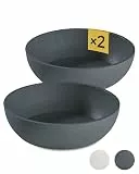 PiuPet® Futternapf I 2 x 1,6L I Grau I Spülmaschinenfest I 21,5cm Durchmesser I Hundenapf Grosse Hunde I Wassernapf Hund I Futternapf Hund