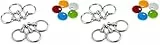 Troika Patent Colour – KYR61/MC – Keyring – incl. carabiner – 5 exchangeable rings – coloured chips – metal/brass– matt – multicoloured – Troika original