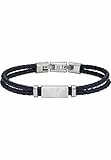 Emporio Armani Armband für Männer, Edelstahl-ID-Armband, Länge: 196mm+15mm, Breite: 19mm, Höhe: 9mm, EGS2995040