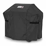 Weber Premium Grillabdeckhaube für Spirit & Spirit II 200er Modelle, atmungsaktiv UV- & wasserbeständig, mit Klettverschluss zum Befestigen, Grillcover, BBQ-Abdeckung - Schwarz (7182)