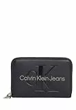 Calvin Klein Sculpted Med Zip Around Mono Damen Geldbörse, schwarzes, Tek Beden, Casual