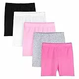 Auranso 5er Set Radlerhose Kinder Mädchen Kurze Hose Short Hosen Leggings Shorts 134 140 152 158 4-5 Jahre Mehrfarbig