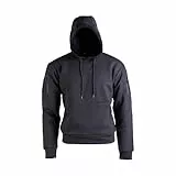 Mil-Tec Tactical Hoodie Herren • Sportlicher Kapuzenpullover mit Kängurutasche, Schultertaschen & Patch-Flächen • Taktischer Pullover für Freizeit & Training • Sweatshirt in Schwarz, M