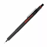 rOtring 600 Druckbleistift | 0,5 mm | Schwarz | Ergonomisches Vollmetallgehäuse