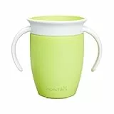 Munchkin Miracle 360°-Trinkbecher für Babys und Kleinkinder, BPA-freier Trinklernbecher mit Griffen, auslaufsicher & spülmaschinenfest, für Kinder ab 6 Monaten - 207 ml, grün