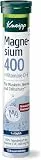 Kneipp Brausetabletten Magnesium 400 + Vitamine C+E - Granatapfel-Geschmack - 15 Brausetabletten (Packung mit 5)