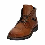 bugatti Herren Schnür-Stiefeletten 3318373A4100-6300 Weite Normal Reißverschluss Leder Cognac 45 EU
