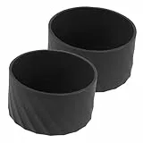 LOORGVEL 2 Stück Silikon Wasserflasche Schutzcover rutschfest Strapazierfähig Bodenhülle Hitzebeständig für Glasflaschen Outdoor Sport Trinkflasche Bottom Sleeve