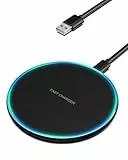 Sanicata Wireless Charger 15W Max Induktive Kabellose Ladestation, für iPhone 16/15/14/13/12 Pro/Max/XS Max/XR/SE, Samsung Galaxy S24/S23/S22/S21/S20, AirPods 2/Pro