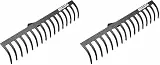 Bellota 951-16 - Gartenrechen mit 16 Zinken - Stahlkopf - Gartenrechen mittlerer Stärke für die Gartenarbeit - Griff Nicht enthalten (Packung mit 2)