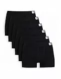 Lower East Herren LE159 Boxershorts, (Schwarz-OHNE STREIFEN-6er Pack), XL