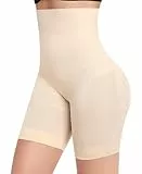 YARRCO Bauchweg Unterhose Damen Shapewear Miederhose Body Shaper Miederpants Hohe Taille Leggings Figurformende Unterwäsche (Beige, L)