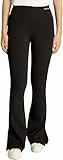 Calvin Klein Damen Leggings Milano Elastic ausgestelltes Bein, Schwarz (Ck Black), XXS