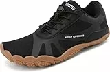 Sixspace Barfußschuhe Damen Outdoor Zehenschuhe Barfussschuhe Herren Traillaufschuhe Atmungsaktiv Leichte Fitnessschuhe Schnell Trocknend Badeschuhe (Schwarz Braun, 43EU)