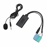Bluetooth 5.0 Audio Adapter, Keenso Wireless AUX Eingang mit Mikrofon für Auto Soundsysteme, Tragbarer Bluetooth Empfänger für Smartphone, Einfache Verbindung, Freisprechen