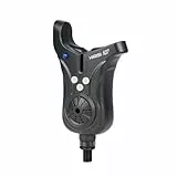 Hirisi Tackle Angel bissanzeiger mit Lautstärke Ton Empfindlichkeitsregler LED-Anzeige Anzeige für Karpfenangeln-Bissanzeiger (FBA-N37-1)