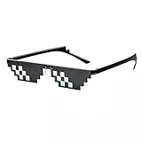 SSHUIKKAI Brillen Pixel Sonnenbrillen, Pixelbrille Set, Pixelated Sonnenbrille, für Männer Frauen Kinder Foto Requisiten Party Verkleidungen Cosplay Dekoration