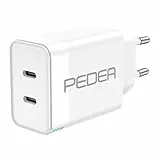 Pedea Schnellladegerät Dual PD 40 Watt USB Typ C/C, weiß