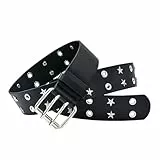 YUVKIN 1 Stück Y2K Gürtel Pu Lederbund, Vintage Gothic Punk D Und Star Schnallengürtel Für Männer Und Frauen Stilvoller Bund Für Jeans Und Hosen