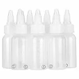 Akozon 10 Stück Paint Mixing Bottles, 30 ml Applikator Flasche Nadelflasche Leere Farbflaschen Klebstoffflasche Spritzflasche Laborflasche Waschflasche Korrosionsbeständigkeit mit Skala