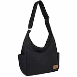 Travistar Damen Handtasche Umhängetasche Groß Schultertasche Casual Crossbody Bag Tote Tasche für Arbeit Schule Shopper Lässige täglich (Schwarz)