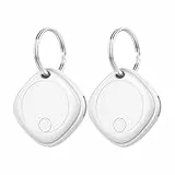 Smart Tracker Tag 2er Pack, Schlüssel Finder Kompatibel mit Apple Find My APP (nur iOS), IP67 wasserdicht, Austauschbarer Akku, Bluetooth Key Finder für Gepäck/Taschen/Koffer/Brieftasche