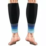 ACWOO 2 Stück Kompression Wadenbandage für Herren & Damen, Wadenbandage, Stützstrümpfe, Compression Socks für Sport, Fussball, Laufen,Schwellung, Erholung, Farbverlauf blau