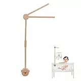 let's make Baby Mobile Halterung,Bär Holz Baby Mobile Halterung Höhenverstellbar Zwei Aufhängestangen Unterschiedlichen Winkeln Kein Lack,Geeignet Für 0-6 Jährige Baby