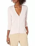 Amazon Essentials Women's Vee Cardigan Sweater, -light pink, Small