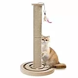 Nobleza 3 in 1 Interaktives Katzenspielzeug, Katze Sisal Seil Massierender Kratzbaum, Katzenspielzeug für Indoor