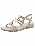 Tamaris Damen Sandalette flach, beige, 39 EU