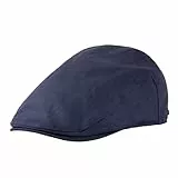 TOP-EX 100% Leinen Schiebermütze Herren Baskenmütze Mütze UPF 50 Sonnenschutz Sonnenhut Sommer Schirmmuetze Newsboy Cap 95557-Navy Blau XXL extra groß