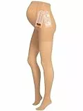 Herzmutter Umstandsstrumpfhose 50DEN OekoTex100 Halb-Transparent - Matt-Soft Schwangerschaftsstrumpfhose - Beige - 1800 (M/L, Beige)
