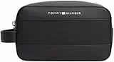 Tommy Hilfiger Herren Kulturbeutel Foundation Washbag mit Reißverschluss, Schwarz (Black), Einheitsgröße